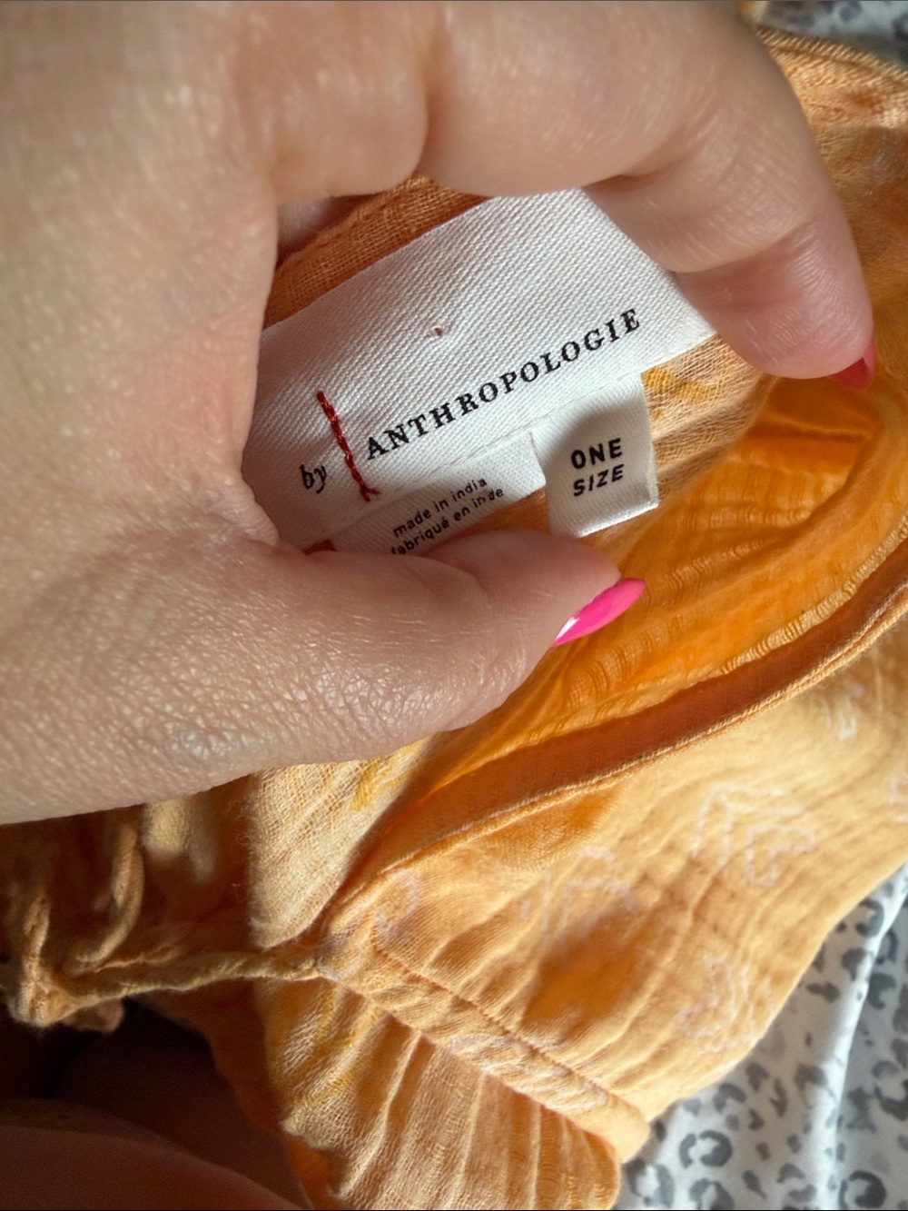 Anthropologie Lightweight Orange Gauze Caftan - OS - Picture 4 of 5